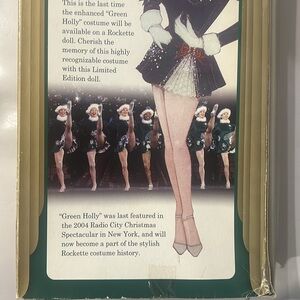 Radio City Rockette Doll Christmas Spectacular Green Holly Costume RARE VTG